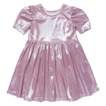 Load image into Gallery viewer, Pink Chicken - Girls Lame Laurie dress - Glitter Pink