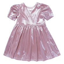 Load image into Gallery viewer, Pink Chicken - Girls Lame Laurie dress - Glitter Pink