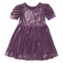 Load image into Gallery viewer, Pink Chicken - Girls Lame Laurie Dress - Deep Purple