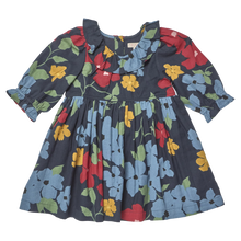 Load image into Gallery viewer, Pink Chicken - Girls Amara Dress - Navy Hibiscus Floral