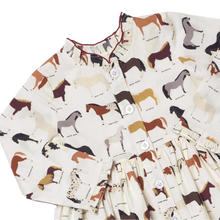 Load image into Gallery viewer, Pink Chicken - Girls Autumn Dress - Horse Breeds
