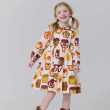 Load image into Gallery viewer, Pink Chicken - Girls Charlie Dress - Autumn Pansies