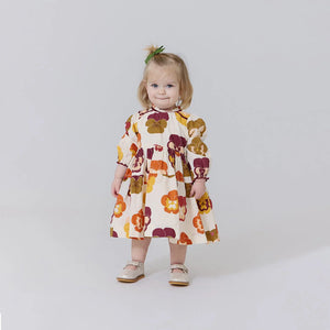 Pink Chicken - Baby Girls Charlie Dress Set - Autumn Pansies
