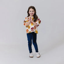 Load image into Gallery viewer, Pink Chicken - Girls Dana Top - Autumn Pansies