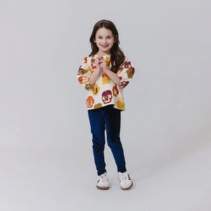 Pink Chicken - Girls Dana Top - Autumn Pansies