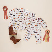 Load image into Gallery viewer, Pink Chicken - Baby Girls Darcy Jumper - Horse Breeds