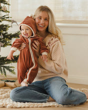 Load image into Gallery viewer, Quincy Mae - Velour Zip Jumpsuit - Cranberry