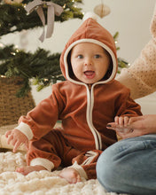 Load image into Gallery viewer, Quincy Mae - Velour Zip Jumpsuit - Cranberry