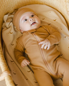 Quincy Mae - Zip Long Sleeve Sleeper Footie - Golden