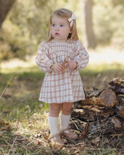 Load image into Gallery viewer, Quincy Mew - V Smocked Dress - Rustic Plaid
