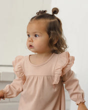 Load image into Gallery viewer, Quincy Mae - Long Sleeve Flutter Dress - Dusty Rose
