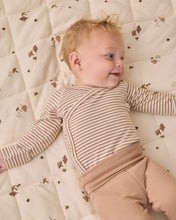 Load image into Gallery viewer, Quincy Mae - Side Snap Bodysuit + Pant Set - Almond Stripe