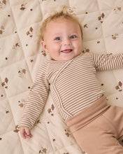 Load image into Gallery viewer, Quincy Mae - Side Snap Bodysuit + Pant Set - Almond Stripe
