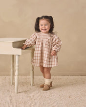 Load image into Gallery viewer, Quincy Mew - V Smocked Dress - Rustic Plaid