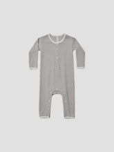 Load image into Gallery viewer, Quincy Mae - Organic Ribbed Baby Jumpsuit - Lagoon Stripe