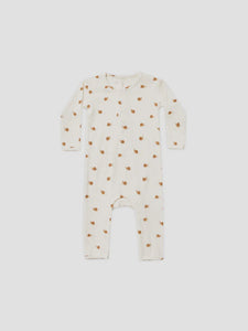 Quincy Mae - Organic Ribbed Baby Jumpsuit - Snails