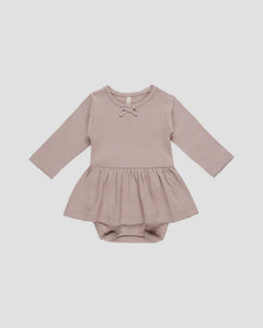 Quincy Mae - Pointelle Skirted Bodysuit - Mauve