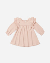 Load image into Gallery viewer, Quincy Mae - Long Sleeve Flutter Dress - Dusty Rose