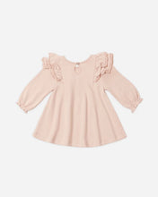 Load image into Gallery viewer, Quincy Mae - Long Sleeve Flutter Dress - Dusty Rose