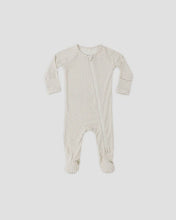 Load image into Gallery viewer, Quincy Mae - Bamboo Zip Footie - Oat Gingham