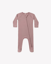 Load image into Gallery viewer, Quincy Mae - Bamboo Zip Footie - Mulberry