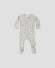 Load image into Gallery viewer, Quincy Mae - Bamboo Zip Footie - Blue Floral