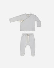 Load image into Gallery viewer, Quincy Mae - Wrap Top + Footed Pant Set - Cloud