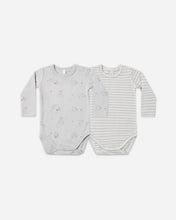 Load image into Gallery viewer, Quincy Mae - Jersey Bodysuit 2 Pack - Squirrel, Cloud Stripe