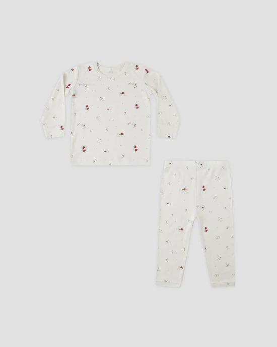 Quincy Mae - Bamboo Pajama Set - Winter Wonderland