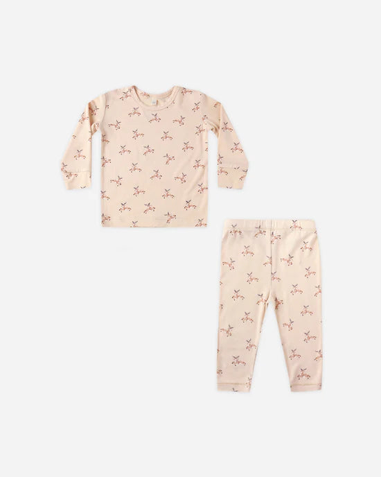 Quincy Mae - Bamboo Pajama Set - Reindeer