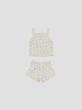 Load image into Gallery viewer, Quincy Mae - Organic Pointelle Tank + Shortie Set - Ditsy Melon