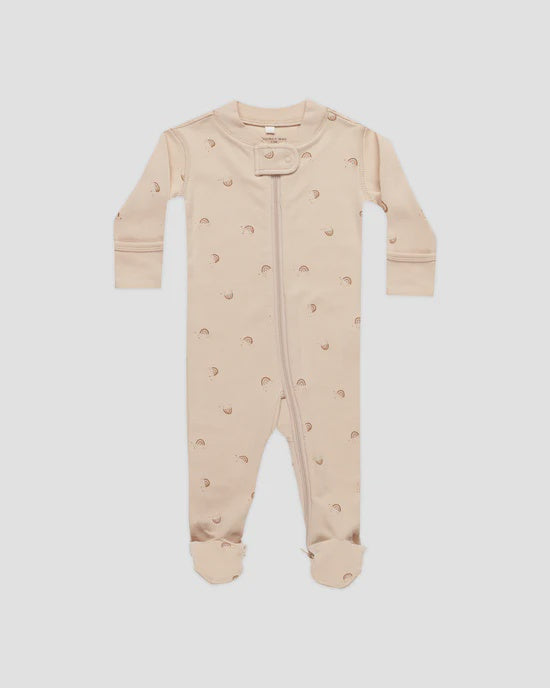 Quincy Mae - Zip Long Sleeve Sleeper Footie - Rainbows