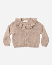 Load image into Gallery viewer, Quincy Mae - Ruffle Collar Cardigan - Heathered Almond