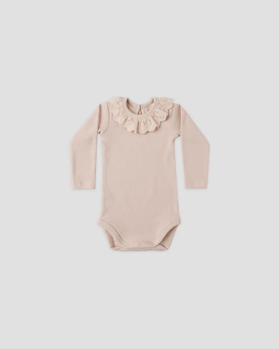 Quincy Mae - Ruffle Collar Bodysuit - Antique