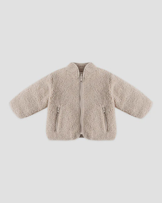 Quincy Mae - Shearling Zip Jacket - Oat