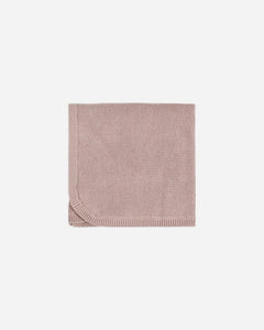 Quincy Mae - Knit Organic  Baby Blanket - Mauve