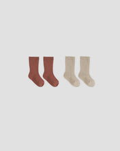 Load image into Gallery viewer, Quincy Mae - Socks Set - Cranberry, Oat