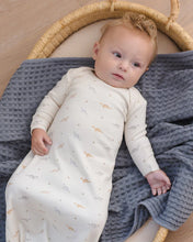 Load image into Gallery viewer, Quincy Mae - Knotted Baby Gown + Hat Set - Dinos - OS