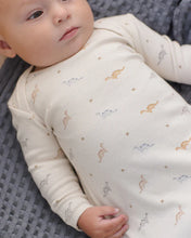 Load image into Gallery viewer, Quincy Mae - Knotted Baby Gown + Hat Set - Dinos - OS