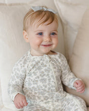 Load image into Gallery viewer, Quincy Mae - Bamboo Zip Footie - Blue Floral