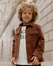 Load image into Gallery viewer, Rylee + Cru - Pocketed Corduroy Shirt - Brown Plaid
