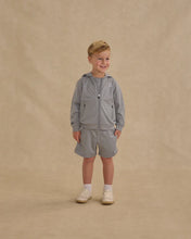 Load image into Gallery viewer, Rylee +  Cru - Zip Up Tech Hoodie - Heathered Dusty Blue