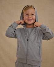 Load image into Gallery viewer, Rylee +  Cru - Zip Up Tech Hoodie - Heathered Dusty Blue