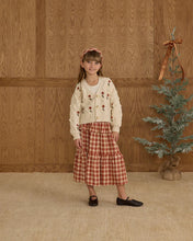 Load image into Gallery viewer, Rylee + Cru - Boxy Crop Cardigan - Winter Daisy Embroidery