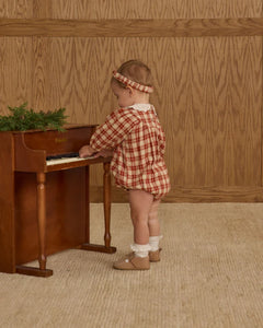 Rylee + Cru - Heidi Romper - Red Plaid