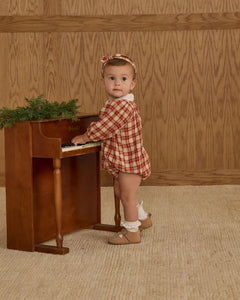 Rylee + Cru - Heidi Romper - Red Plaid