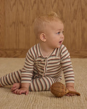 Load image into Gallery viewer, Rylee + Cru - Organic Long John Pajamas - Holiday Stripe