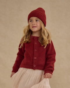 Rylee + Cru - Fuzzy Cardigan - Ruby
