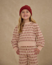 Load image into Gallery viewer, Rylee + Cru - Jacquard Knit Set - Ruby Hearts