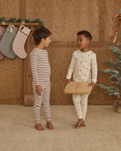 Load image into Gallery viewer, Rylee + Cru - Organic Long Sleeve Pajama Set - Holiday Stripe